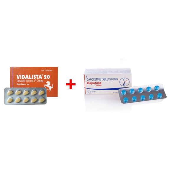 Cialis Vidalista 20 mg 10 tbl + paugupidur Dapoxetine 60 mg) 10 tbl